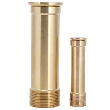 Imagem de Bicos de fonte de latão tipo trompete de camada dupla Cabeça de spray para lago de piscina para paisagem de jardim Durável, resistente à corrosão, acessórios de recursos de água (Bocal de flor de