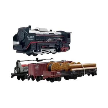 Imagem de Trem De Brinquedo a Vapor Com Bateria Para Crianças, Locomotiva Ferrov