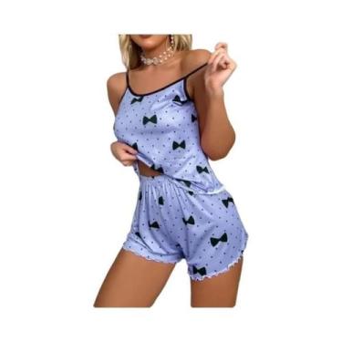 Imagem de Conjunto De Pijama Feminino Com Estampa De Coração Rosa, Camiseta De S