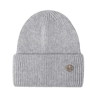 Imagem de Gorro Feminino Quente De Inverno Em Pele De Coelho Genuína, Touca Sóli