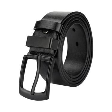 Imagem de Maikun masculino vintage casual cinto preto pino fivela estudante vers