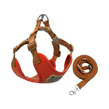 Imagem de Conjunto De Coleira E Peitoral Respirável Para Cães E Gatos De Pequeno