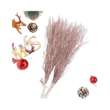 Imagem de Galhos De Frutas Artificiais Com Glitter Para Decoração De Árvore De N