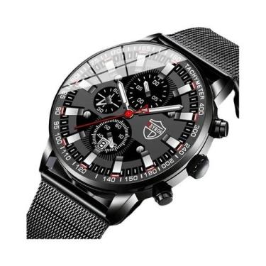 Imagem de Relógio De Pulso Masculino De Luxo Com Calendário, Estilo Casual E Esp