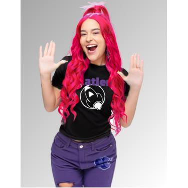 Imagem de Camiseta de Algodão Dos Rosa Preta Símbolo Katlen