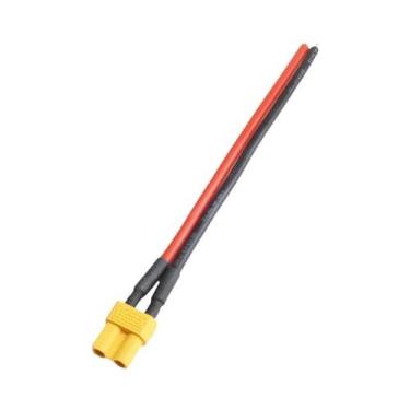 Imagem de Conector XT30 Macho E Fêmea Com Fio Estanhado De 100mm 16AWG Para Bate