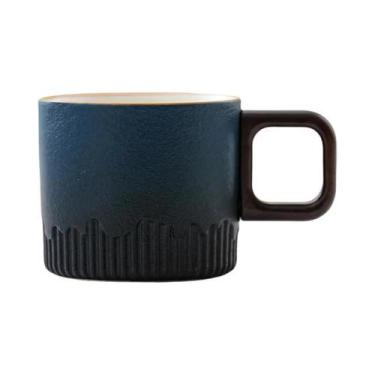 Imagem de Copo De Café Cerâmico Vintage De 60ml Com Cabo De Madeira, Copo De Chá