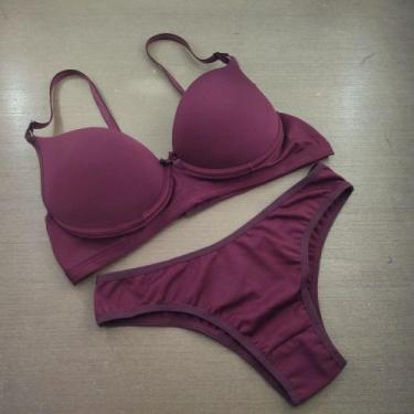 Imagem de Conjunto Milene com Bojo Cor:VinhoTamanho:P - Beleza Brasileira, Vinho