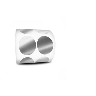 Imagem de Etiqueta Bolinha Prata 2,50 Cm Rolo C/1000 Unidades - Dc Automação