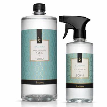 Imagem de Kit Água Perfumada Spray e Refil Via Aroma Para Roupas e Tecidos
