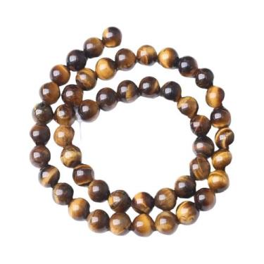 Imagem de Contas Soltas Redondas De Pedra Natural Olho De Tigre 6/8/10mm Qualida