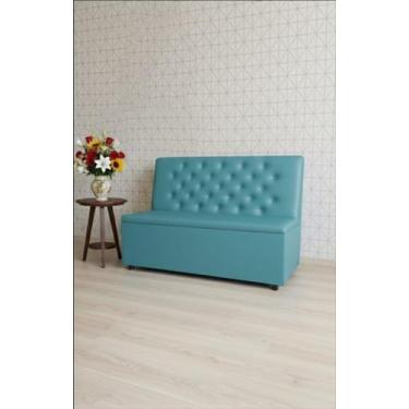 Imagem de Poltrona Sofá Booth 2 Lugares Azul b - O REI DAS POLTRONAS