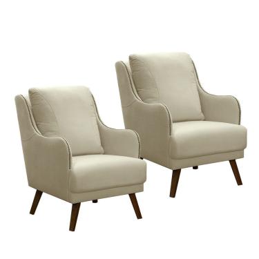 Imagem de Kit 2 Poltronas Arezo com Molas Ensacadas Movellu Home