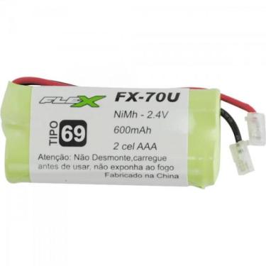 Imagem de Bateria Universal Telefone Sem Fio 2,4V AAA 600mAh FX-70U Flex