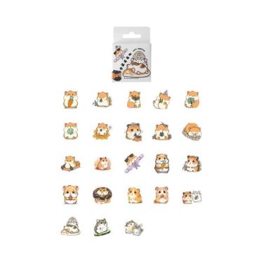 Imagem de Adesivos De Graffiti De Hamster Fofo Em Cartoon, 46 Peças, Decalques D