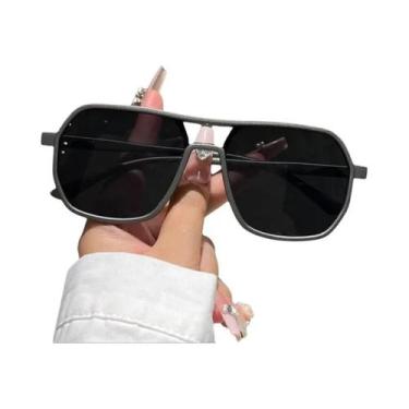 Imagem de Óculos De Sol Vintage Unissex Em Formato Retangular Oval Para Homens E