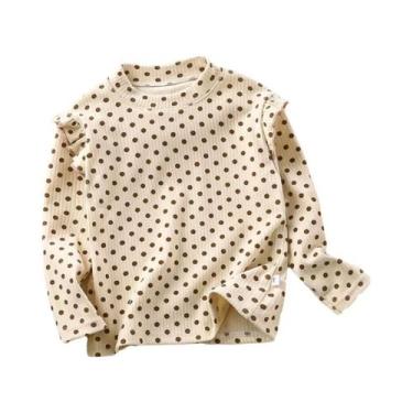 Imagem de Camiseta De Manga Longa Para Menina Com Estampa Floral E Poás, Blusa I