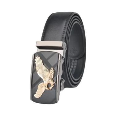 Imagem de Cinto Masculino De Couro Genuíno Estilo Águia Com Fivela Automática Aj