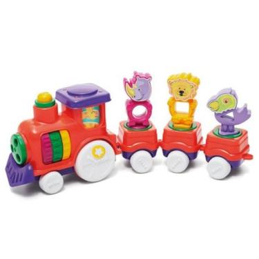Imagem de Trem Trenzinho Brinquedo Infantil Zoo Vermelho - TaTeTi - Ta Te Ti
