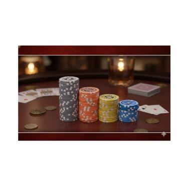 Imagem de Fichas De Poker Profissionais 14 Gramas Pesadas - 67 Unid.