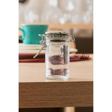 Imagem de Pote Hermético Tampa Branca Clipe Metal Siciliano 80ml Vidro - Lyor