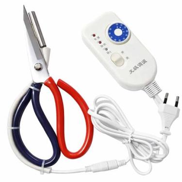 Imagem de Tesoura Térmica Elétrica Cortar Selar Fitas TNT Elástico - QX