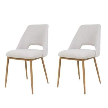 Imagem de Kit 2 Cadeiras Sala Jantar Cozinha Maya Pés em Revestimento Térmico Es