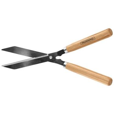 Imagem de Tesoura de poda para cerca viva/grama com lamina metalica serrilhada e