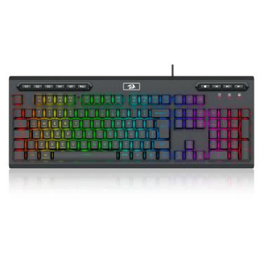 Imagem de Teclado Gamer Redragon Aditya - ABNT2 - Iluminação RGB - Full Size - Preto - K513-RGB PT