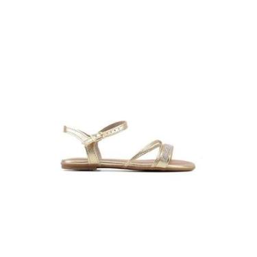 Imagem de Sandália Infantil Molekinha Salto Baixo 2157.1091 Dourado-Feminino