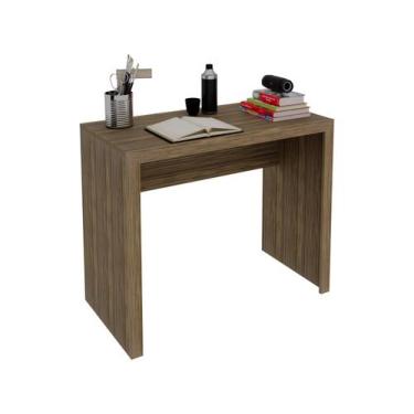 Imagem de Mesa Pequena de Estudo 90x74 Cm Office ME4139 Nogal - Tecno Mobili, No
