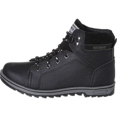 Imagem de Bota Coturno Infantil Menino Confortável - REDMAX, Preto, 35 BR