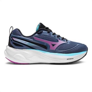 Imagem de Tênis Mizuno Space 5 Feminino, Azul, Rosa, 39