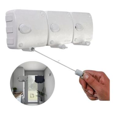 Imagem de Varal Retrátil Automático Modular 3 Peças Com 6 Metros - Maxeb