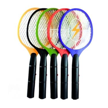 Imagem de Raquete Elétrica Mata Mosquitos Pro Recarrégavel Com Led USB Bivolt Frita Moscas Insetos Mosquito Da Dengue Sem Fio Bateria Acoplada Premium ®