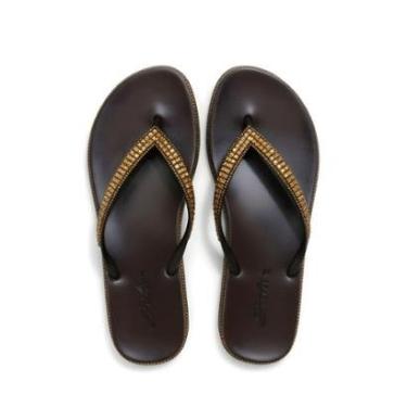 Imagem de Chinelo Júlia Alves Feminino Adulto Strass Dourado Elegante Confortável-Feminino