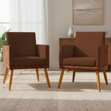 Imagem de Kit 2 Poltronas Decorativa Lis Para Sala Quarto Recepção Escritório Co