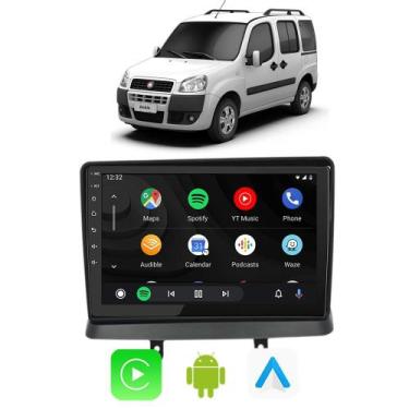 Imagem de Kit Central Multimidia Android Auto Fiat Doblo 2000 à 2021 9 Polegadas