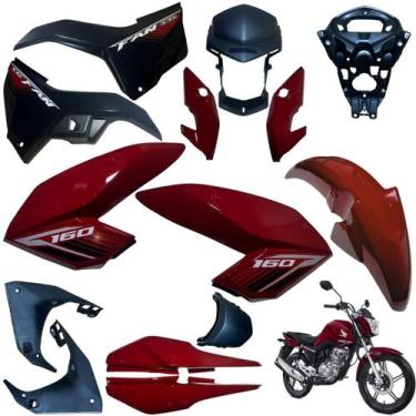 Imagem de Kit Carenagem Cg Fan 160 Modelo 2016 / 2021 Completo - Sportive, VERME