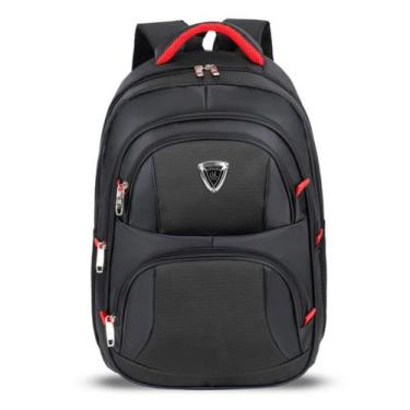 Imagem de Mochila Unissex Reforçada Escolar Compartimento p/ Notebook - GN, Pret