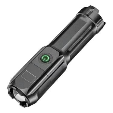 Imagem de Lanterna LED Recarregável de Alta Potência  USB com Zoom - Topmixshop