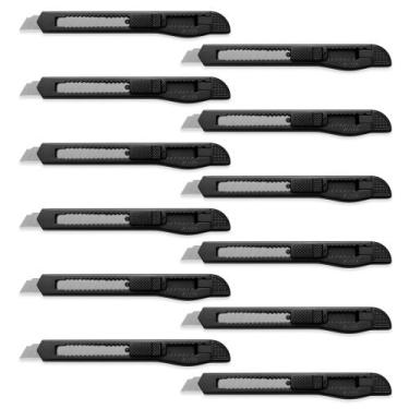 Imagem de Estilete Estreito Seller 9mm - Kit com 12 - Cortador de Precisão para 