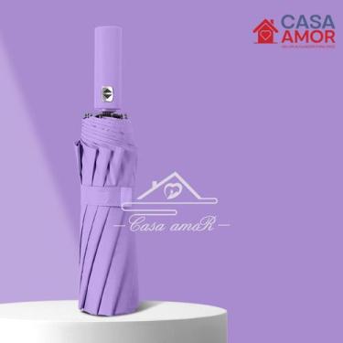 Imagem de Guarda Chuva Automático Abre e Fecha Reforçado Quilha Dupla Blackout C