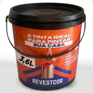 Imagem de Tinta Parede Acrílica Branca 3,6L Fosca Antimofo Interior Cores - reve