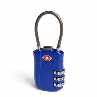 Imagem de Cadeado TSA com Cabo de Aço Ideal para Viagens Nacionais e Internacion