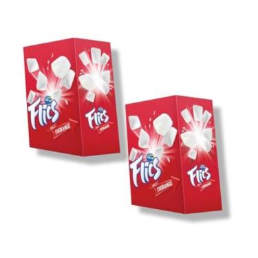 Imagem de Chiclete Flics Morango Arcor C/ 12Unid - 2 Caixas