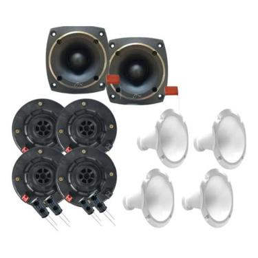 Imagem de Kit corneteira 4x2 compet completo corneta aluminio cor:branco, BRANCO