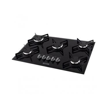 Imagem de Cooktop a Gás Philco Cook Chef 5 Bocas Vidro Temperado Preto com Acendimento Automático Bivolt