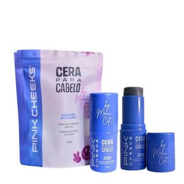 Imagem de Cera em Bastão Antifrizz Pink Cheeks by Manu Cit com Carvão Ativado pa