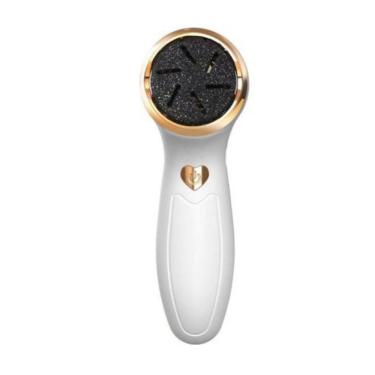 Imagem de Esfoliador Elétrico de Pés Portátil Recarregável USB com 2 Discos Branco Top Rio Comercial